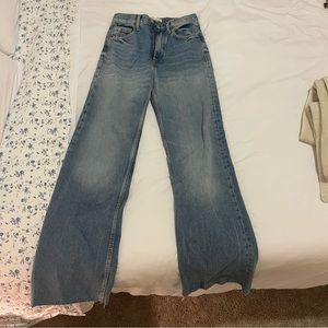 Zara TRF wide leg jeans blue size 4